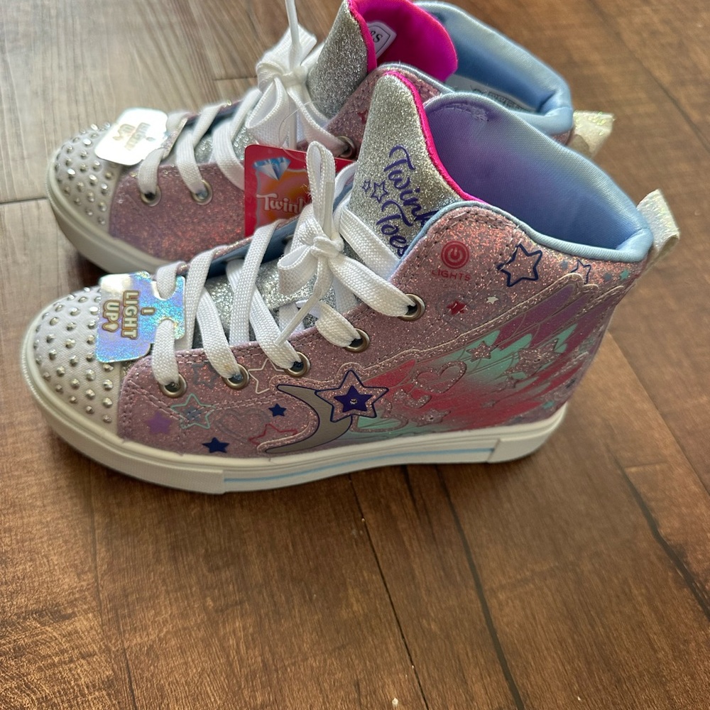 Kids' Glitter High-Top Sneakers